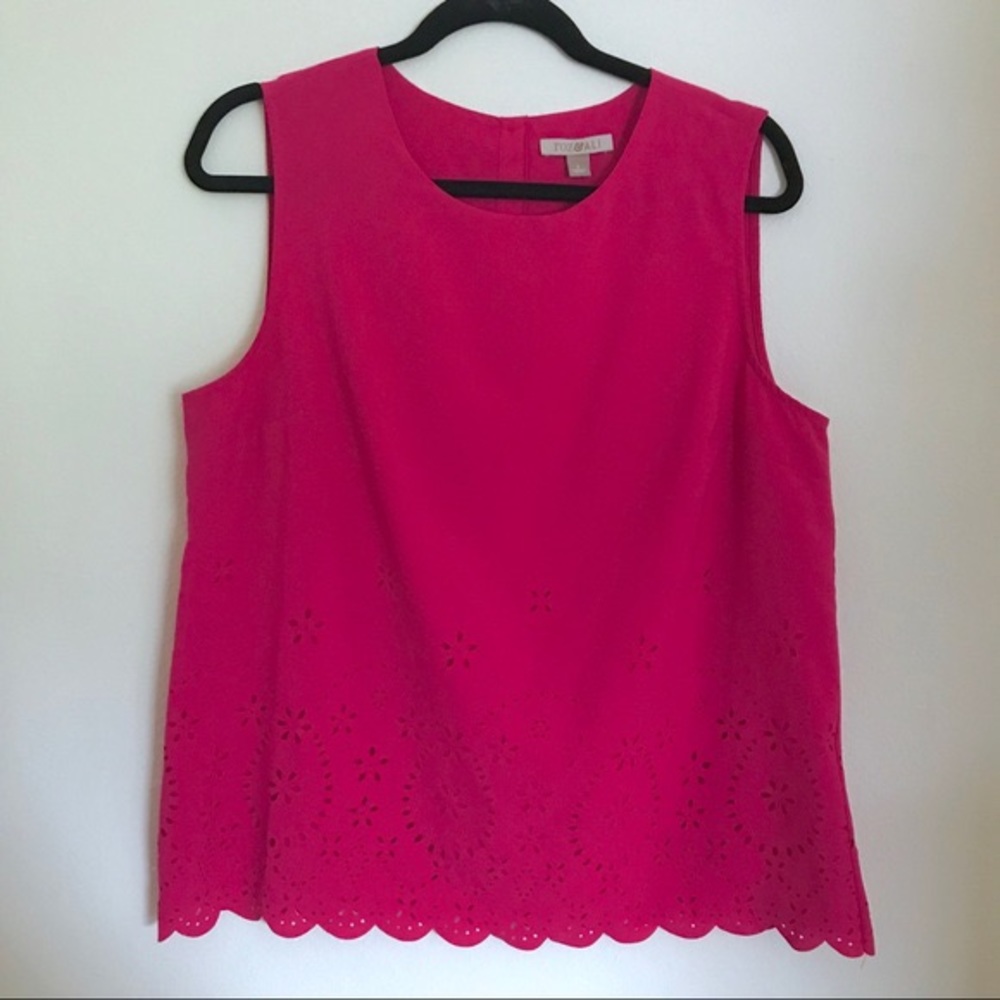 Roz & Ali Laser-Cut, Scalloped Blouse